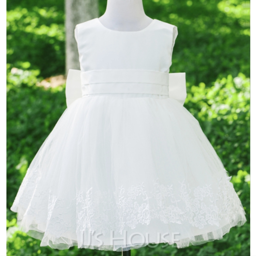 JJs house flower girl dress ivory
